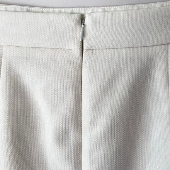 NEW Ann Taylor Fringed Button Pocket White A Line Skirt, Size 8 - Picture 8 of 11